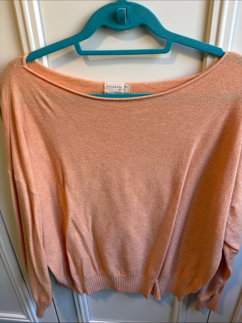 Dreamers Orange Off-the-Shoulder Sweater